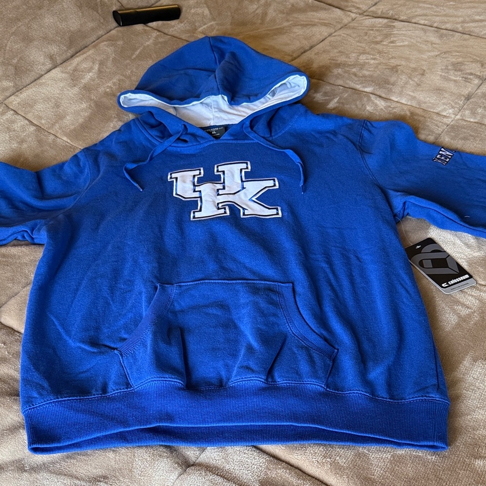 University of Kentucky Colosseum Blue Hoodie with White Logo
